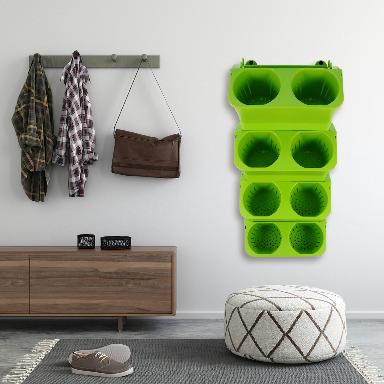 Vertical Planter - Zestaw 4 pionowych doniczek ściennych z