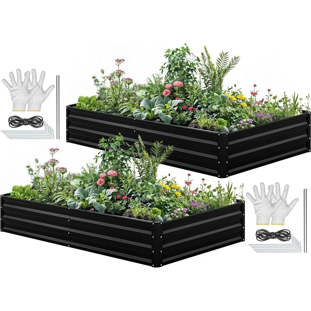 Garden Gloves - Zestaw podwyższonych zarośliwaczy ze stali ocynkowanej